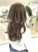 ロングウルフ×オリーブベージュ