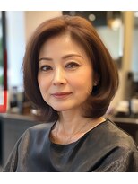 ルシードスタイル アウラ 松戸市五香(LUCIDO STYLE Aura)&nbsp;大人ボブ５０代【松戸#五香#白髪染め#カラー#髪質改善】