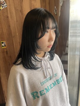 アヴァンス 天王寺店(AVANCE.) ミディアムレイヤー×ブルーブラック