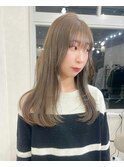 ブリーチなしダブルカラーで柔らかオリーブ