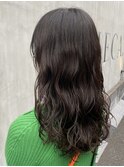 重たく見えない!暗髪透明感カラー!アッシュブラウン 艶カラー