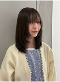 【YOKE】オリーブブラウンアッシュベージュレイヤーロング顔周り