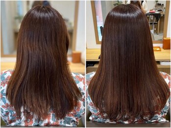 サロン アンレーヴ(salon un reve)の写真/【鳳/髪質改善】アイロン無しでもまとまる艶髪へ。髪質改善ストレートは毎朝のお手入れの時間短縮も叶う♪