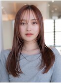 顔周りレイヤー/20代30代大人かわいい/シースルーバング