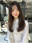 髪質改善/レイヤーカット/顔周りカット/前髪/韓国/ダブルカラー
