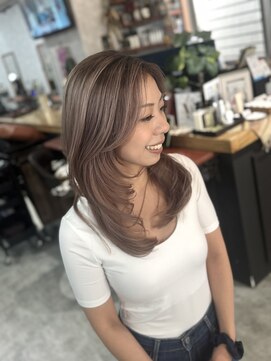 シールドヘアー 沖縄 新都心(C'LD Hair) シャドールーツ＊スモーキーアンバー/レイヤーカット