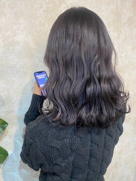 ヴェチカ 京橋店(Vechika) セミディ/切りっぱなしボブ/ラベンダーグレージュ