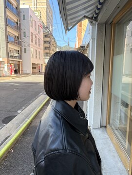 ヘアーサロン グラブ(hair Salon grab) コンパクトな丸みボブ×ナチュラルグレージュ