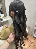 ハーフアップアレンジ