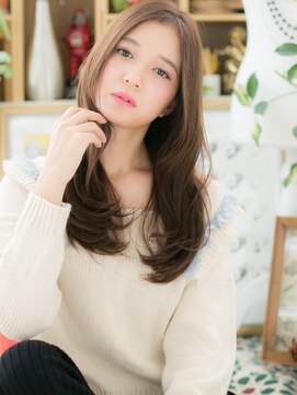 カバーヘア イヴ 戸頭店(COVER HAIR EVE) *EVE戸頭*センターパートのくせ毛風モテロングb