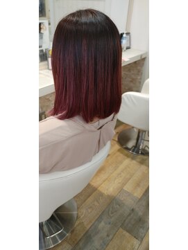 ミエル ヘア 新宿(miel hair) グラデーションカラーピンク☆【新宿】