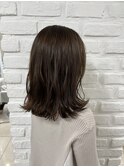 【ブリーチなし】オリーブベージュ鎖骨ミディ