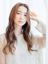 タヤ 大阪上本町店(TAYA)&nbsp;長めの前髪が大人女子に人気！センターパートのロングスタイル