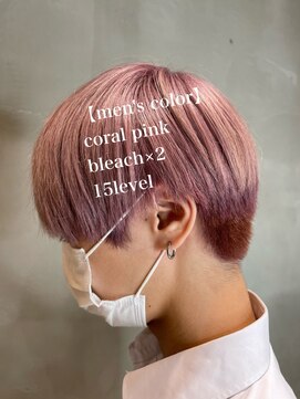 レム 綱島店(REM) 【メンズカラー】コーラルピンク