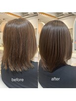 アーテル(ater)&nbsp;高濃度水素髪質改善カラー施術例