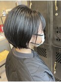 キッズカット☆艶感ブラウンくびれショートボブ