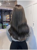 10代20代グレーアッシュロング
