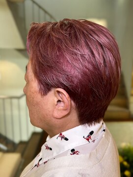 松本平太郎美容室 吉祥寺パートファイブ(PART5) 【イノアカラー×白髪ぼかし】ピンクアッシュ/30代40代50代60代