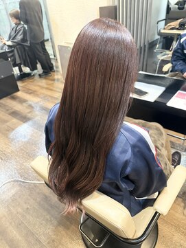 スタイル 皆実店(STYLE) ピンクブラウン/ミディアム/トリートメント/髪質改善