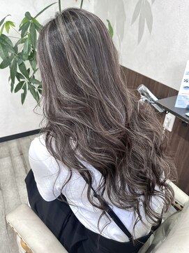 ベルヘアーデザイン 堺東(Belle hair Design) ハイライトレイヤーカットイルミナカラーグレージュ堺東韓国風