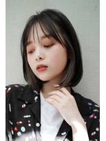 ギークス(GEEKS)&nbsp;【GEEKS渋谷】伸ばしかけ/黒髪ボブ/初ブリーチ/夏インナーカラー