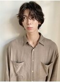 メンズパーマ_ニュアンスパーマ_メンズヘア_ミディアムパーマ
