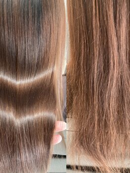 アクシス ファニー(AXIS ファニー)の写真/50歳からのモアモア髪の矯正や「矯正までもなぁ」のうねり爆発のエイジング毛の髪も艶々に気持ちよく◎