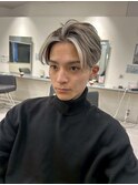韓国マッシュセンターパートツーブロックメンズハイライトウルフ