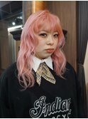 Soft warm pink ×layer cut