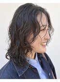 【favori 自由が丘】ミディアム×ウェーブしっかりパーマ