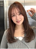 ★ワンカールレイヤーシースルーバング顔周りカット小顔