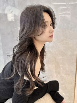 マウルルナ(MAEUL luna) 似合わせカット 大人ガーリー ダークアッシュ 着物ヘア