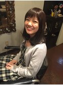 ふんわり短め前髪☆大人かわいいベージュアッシュ