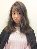 ガーデン ヘアークリエイトスペース(garden hair create space) 透明感オリーブグレージュ×シースルーバンク【30代/40代/50代】