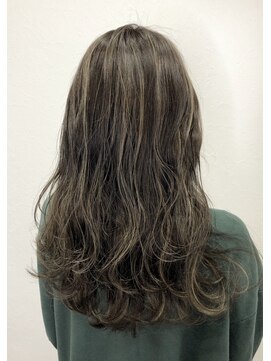 バベル(BABEL Hair Design) 【BABEL】ハイライトカラー＿耳かけアッシュブラウン