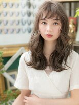 カバーヘア ブリス 大宮西口(COVER HAIR bliss)&nbsp;外国人風オリーブグレージュオン眉ロングc3大宮20代30代40代!