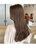 ショコラベージュ/ボブルフ/カール/グレーベージュ