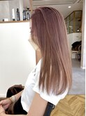 ピンクベージュ/ハイトーン/ケアブリーチ/髪質改善