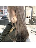 ブリーチなしカラー 透明感 グレージュ オリーブカラー