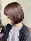 【ボブ】シンプルな丸みボブ