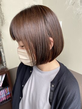 ヘアーメイク アチャ(hair make accha) 【ボブ】シンプルな丸みボブ