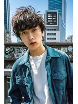 ハバナ 渋谷(HAVANA)&nbsp;アッシュブラック/束間マッシュパーマ/刈り上げ/ツーブロック