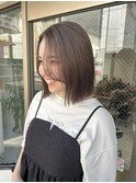 【ADORE 横浜】ラベンダーグレージュ×切りっぱなしボブ