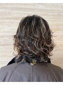 レイヤースパイラルハイライトパーマ【上桂/桂】