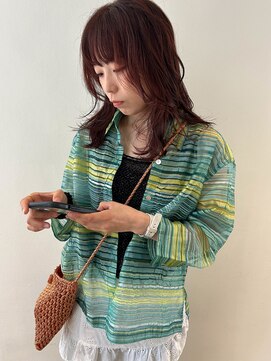 シテン(SITEN) ピンクブラウン/ウルフヘア/チェリーレッド