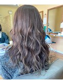 ゆるふわロング×オリーブベージュ