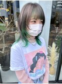 インナーカラー/ウルフカット/ウルフヘア/ミディアムウルフ/城倉