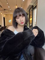 サロンドミルク 原宿(salon de MiLK) ハイライトミルクティーベージュロングレイヤーカット/原宿