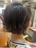 ふんわりショートパーマスタイル/30代/40代/50代