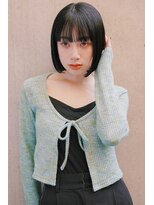 レジュアル(RESSUAL)&nbsp;イメチェンデジタルパーマ外ハネボブ美髪ワイドバング